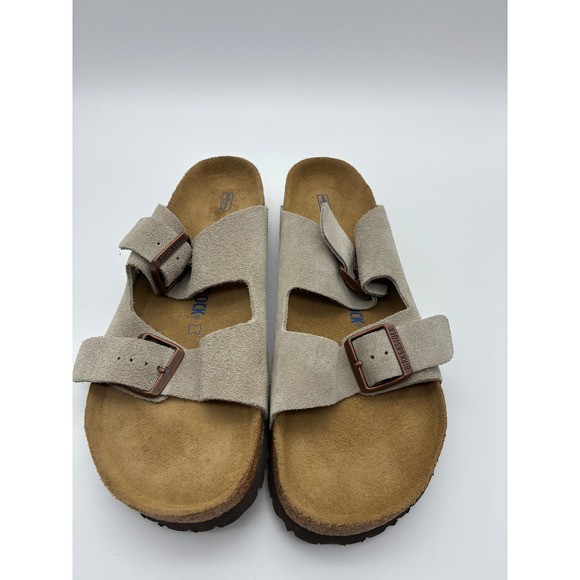 Birkenstock Other - Birkenstock Arizona Soft Footbed Taupe Suede Leather Sandals Mens 43 L12 M10